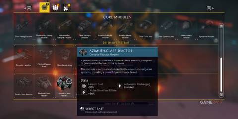 No Man's Sky - Corvette Module - Azimuth Class Reactor