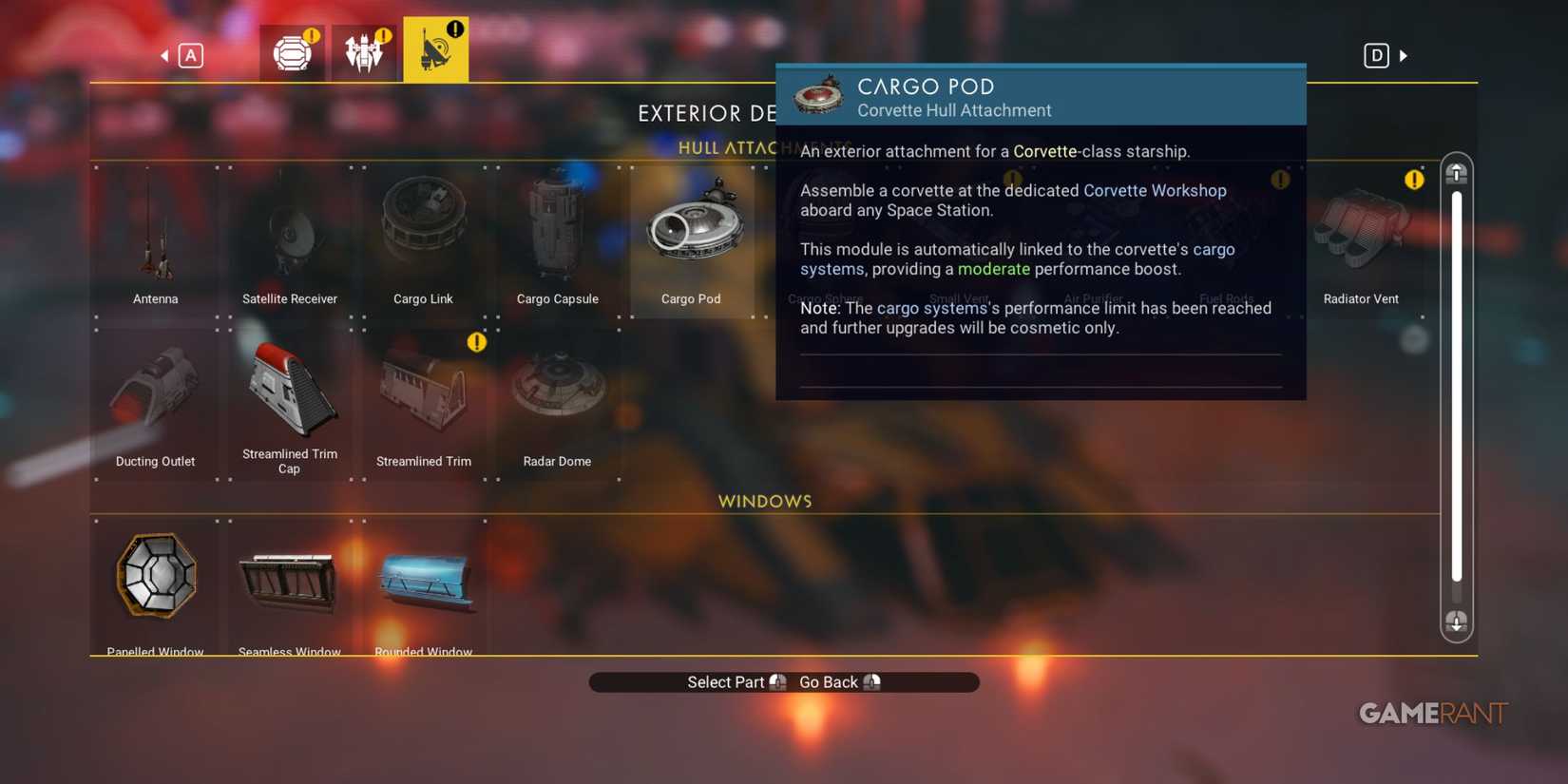 No Man's Sky - Corvette Module - Cargo Pod
