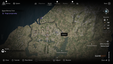 Assassin’s Creed Shadows Claws of Awaji Izanagi Shrine Sumi-E Map Location