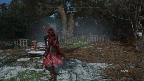 Assassin’s Creed Shadows Claws of Awaji Naoe Near Izanagi Shrine Sumi-E Spot