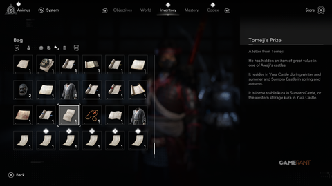 Assassin’s Creed Shadows Claws of Awaji Tomeji’s Prize Full Letter Text