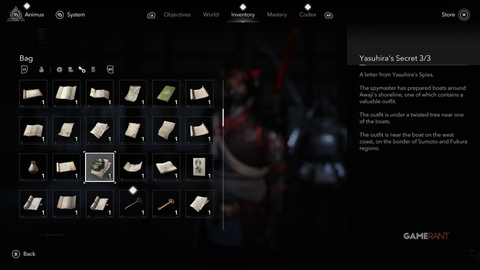 Assassin’s Creed Shadows Claws of Awaji Yasuhira’s Secret Full Letter Text