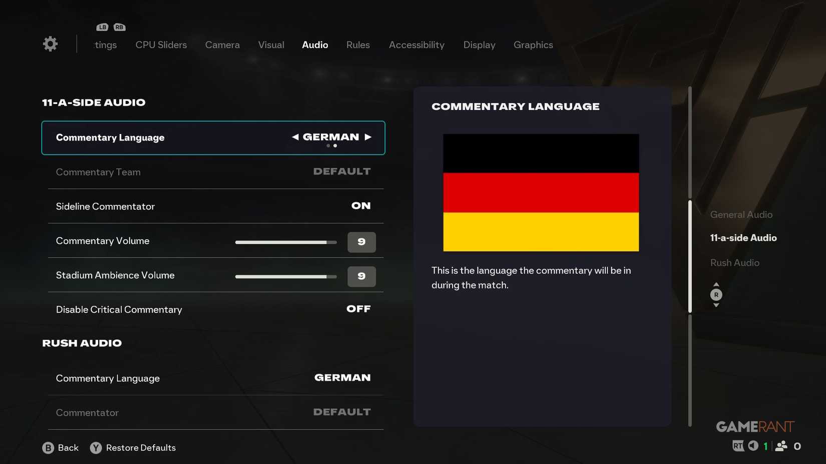 EA Sports FC 26 - Change Commentary Language