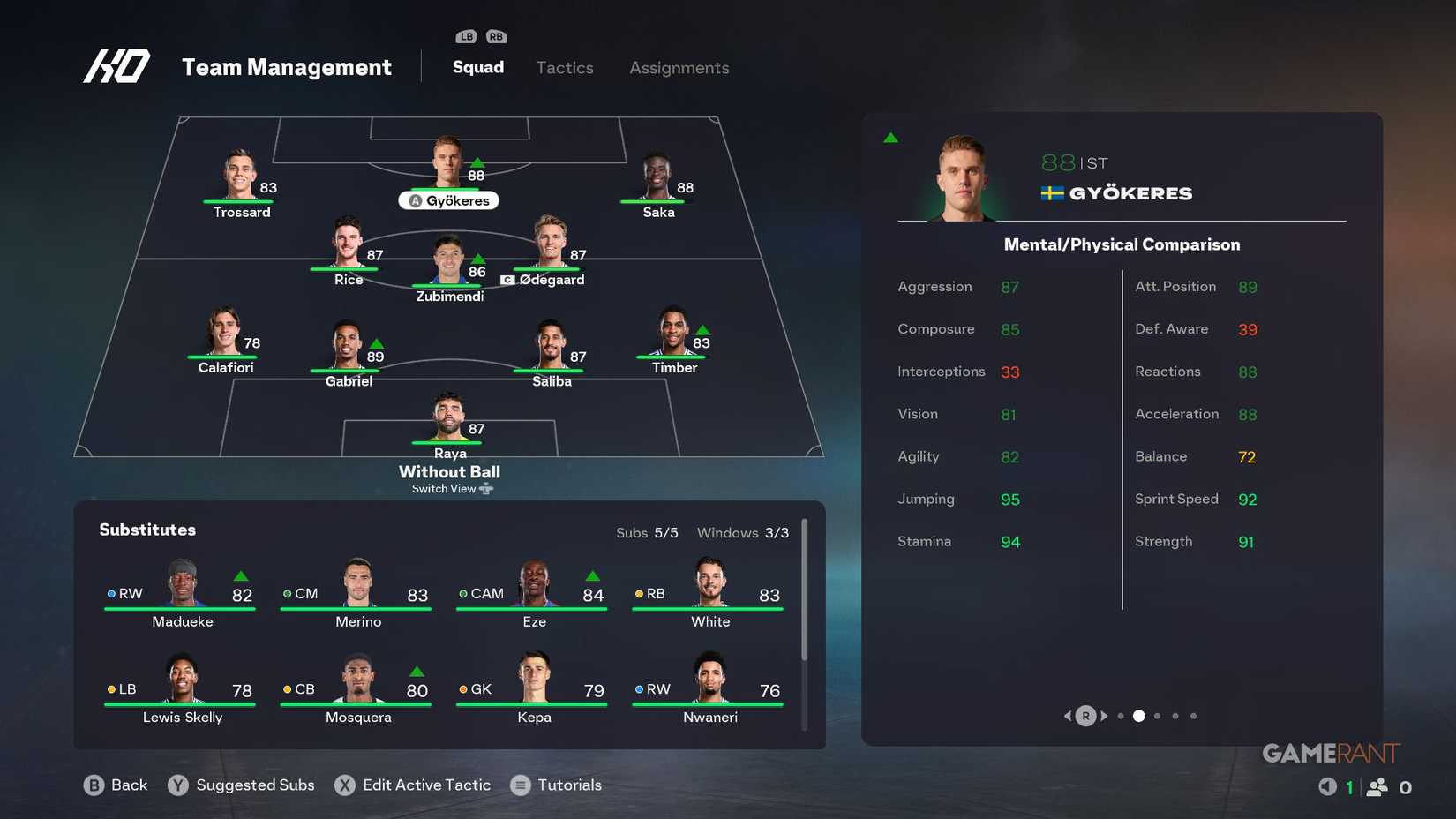 EA Sports FC 26 - Gyokeres - Physical Stats