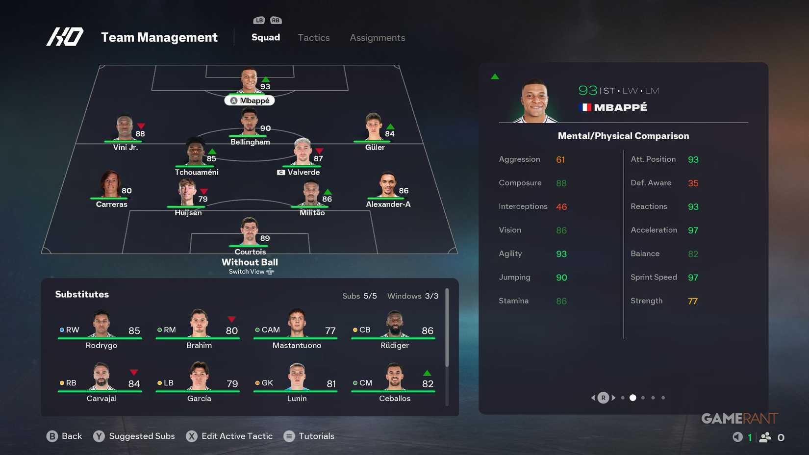 EA Sports FC 26 - Mbappe Speed Stats