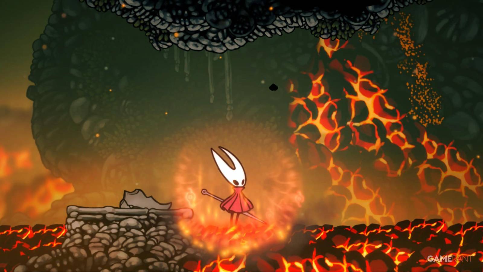 Going Across Lava in Silksong