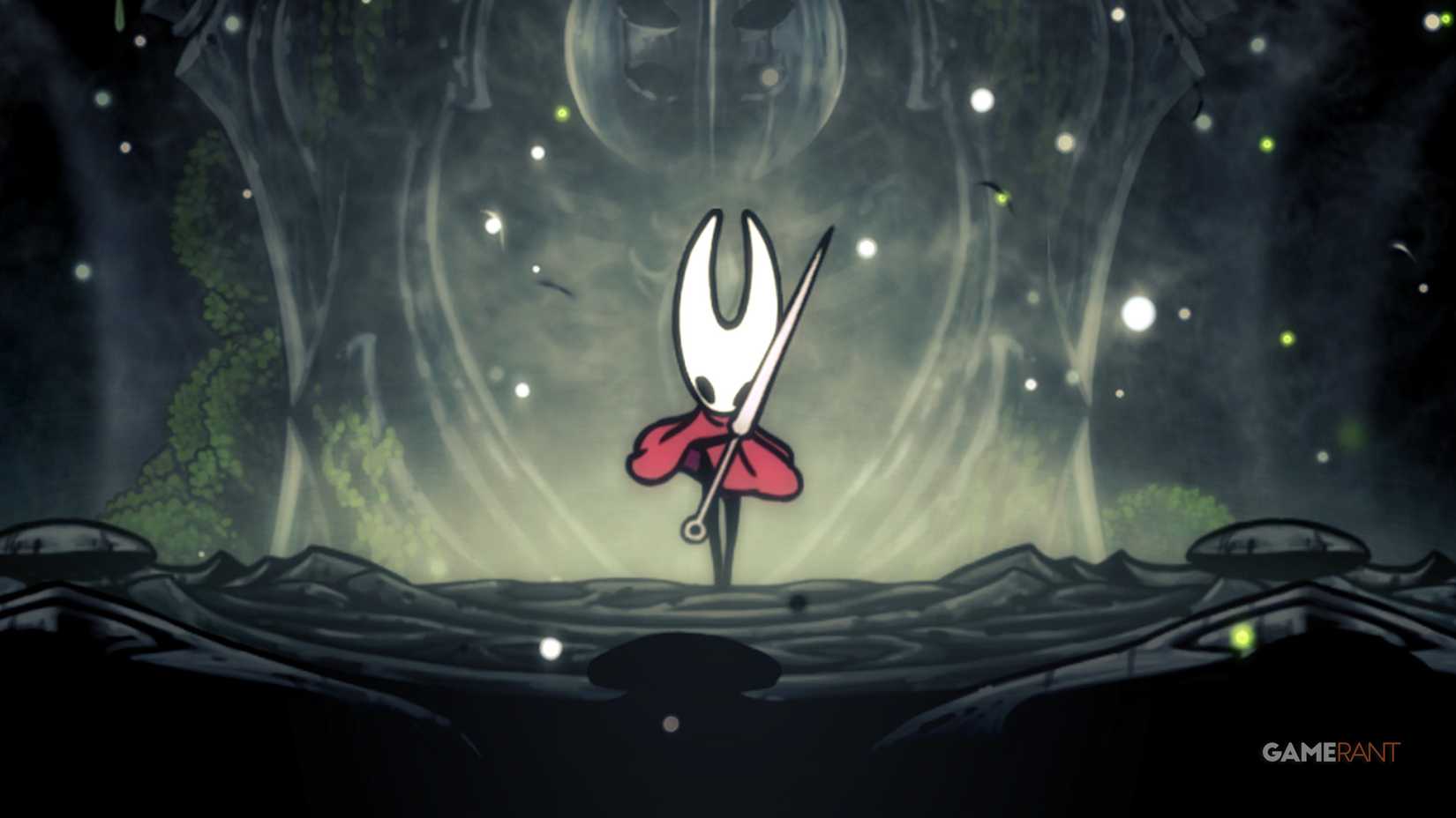 Hollow Knight Silksong Hornet holding needle upright