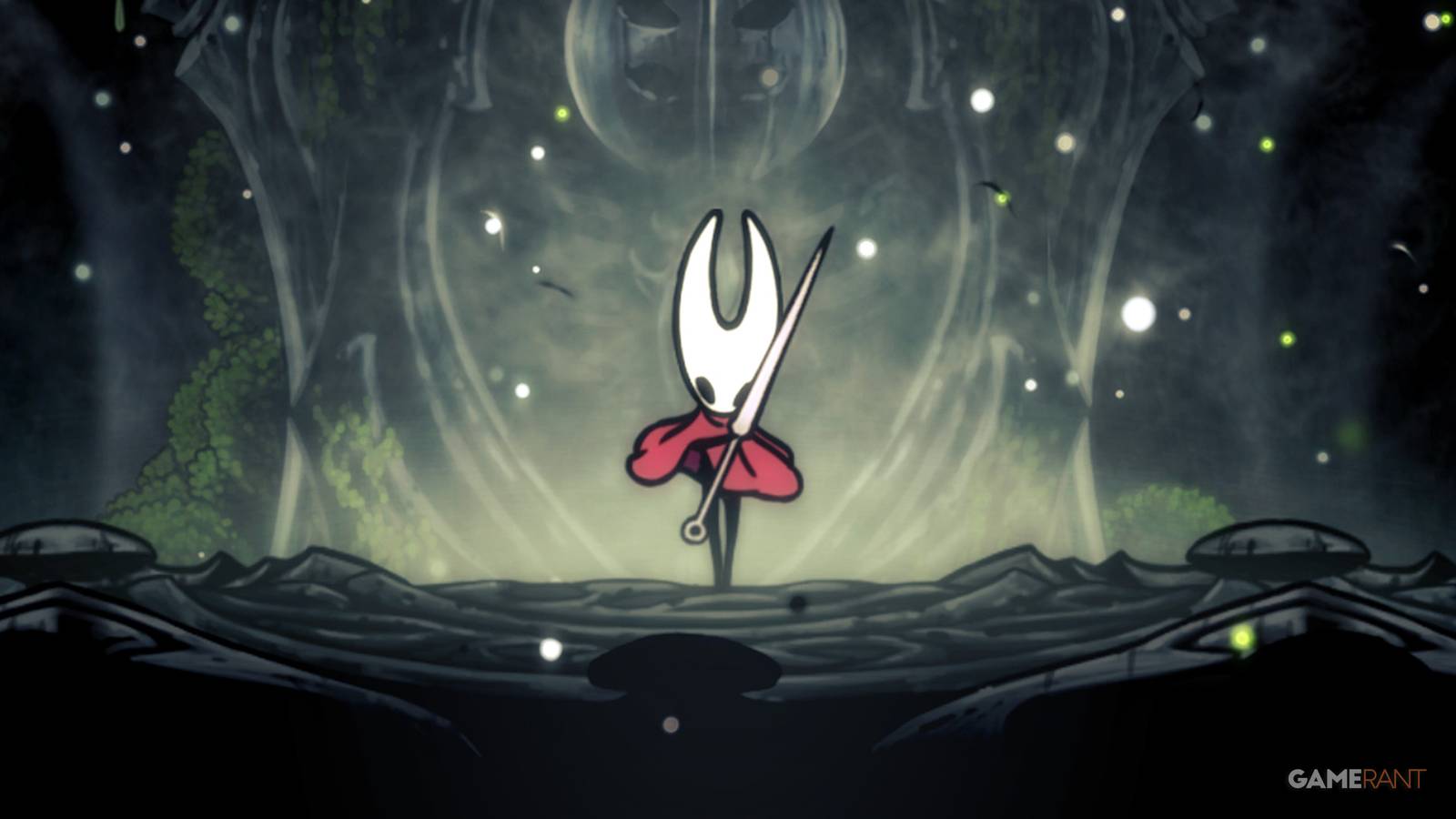 Hollow Knight Silksong Hornet holding needle upright