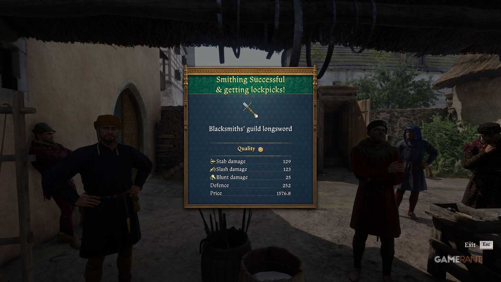 Kingdom Come Deliverance 2 - Blacksmiths' Guild Trial - Sword Result