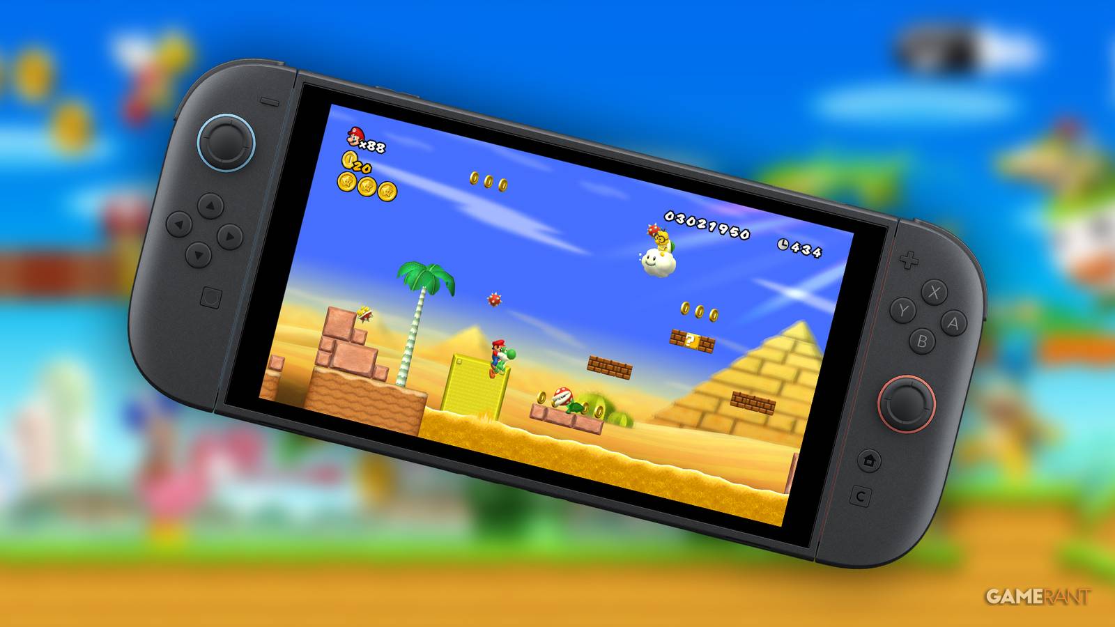 New Super Mario Bros Wii being played on a Switch 2 The Best War Games Feature