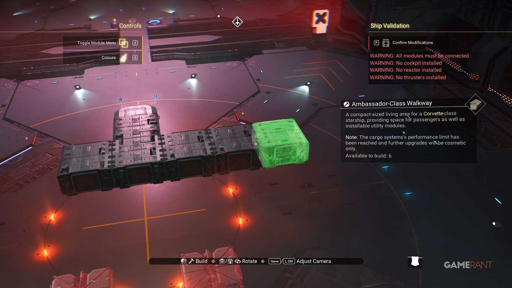 No Man's Sky - Millennium Falcon Corvette - Initial Walkways At Front