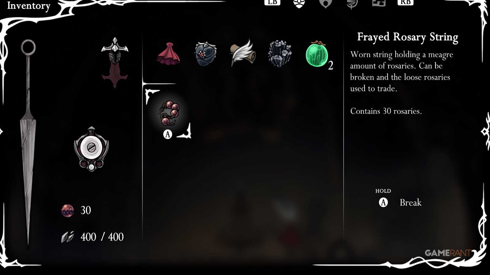 Hollow Knight: Silksong - How to Use Frayed Rosary Strings