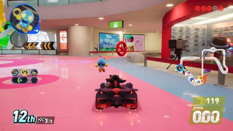 Sonic Racing CrossWorlds - Colorful Mall - Red Star Ring - 3rd Lap Bit Of Track Stick Out At End