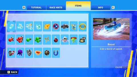 Sonic Racing CrossWorlds - Items - Boost