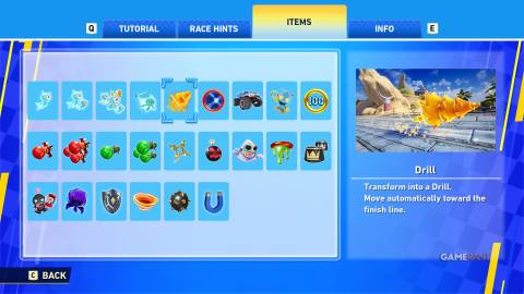 Sonic Racing CrossWorlds - Items - Drill