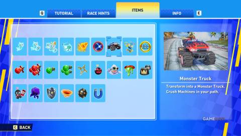 Sonic Racing CrossWorlds - Items - Monster Truck