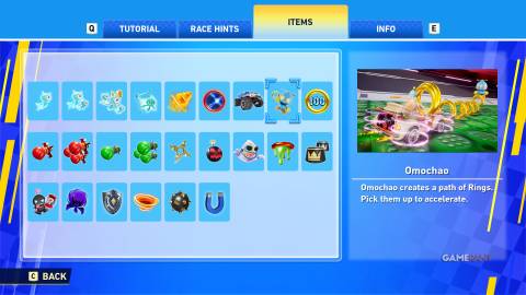 Sonic Racing CrossWorlds - Items - Omochao