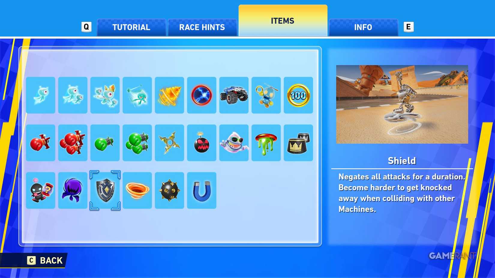 Sonic Racing CrossWorlds - Items - Shield