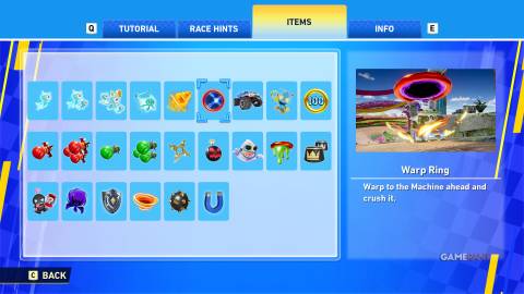 Sonic Racing CrossWorlds - Items - Warp Ring