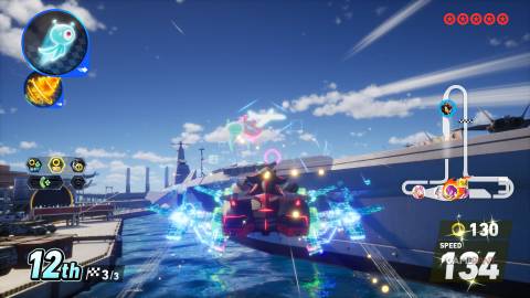 Sonic Racing CrossWorlds - Metal Harbor - Red Star Ring - 1st Hairpin Left Ramp