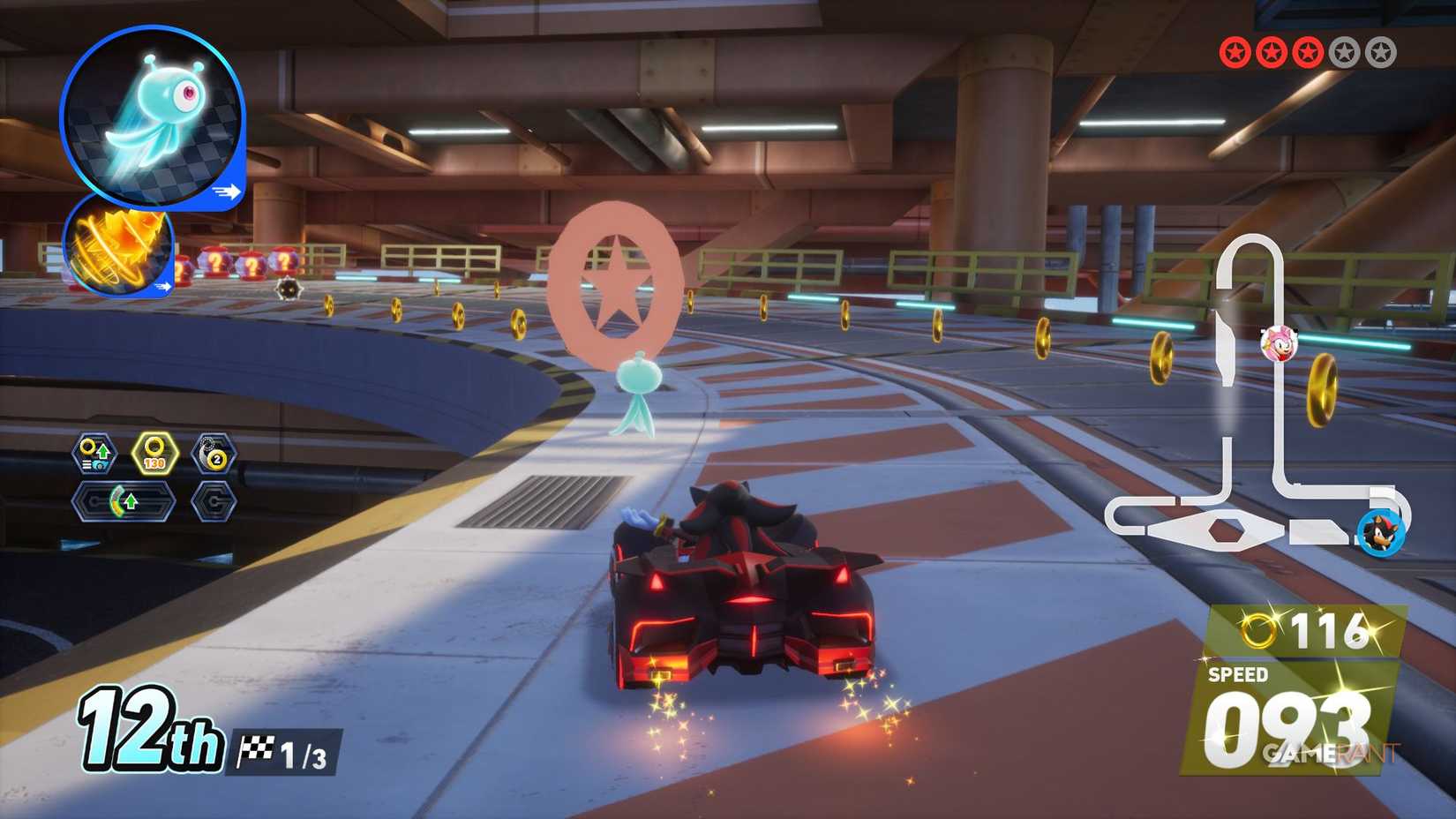 Sonic Racing CrossWorlds - Metal Harbor - Red Star Ring - 3rd Hairpin Top Track