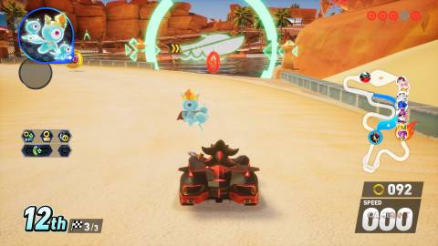 Sonic Racing CrossWorlds - Sand Road - Red Star Ring - 3rd Lap Exit Temple To Water