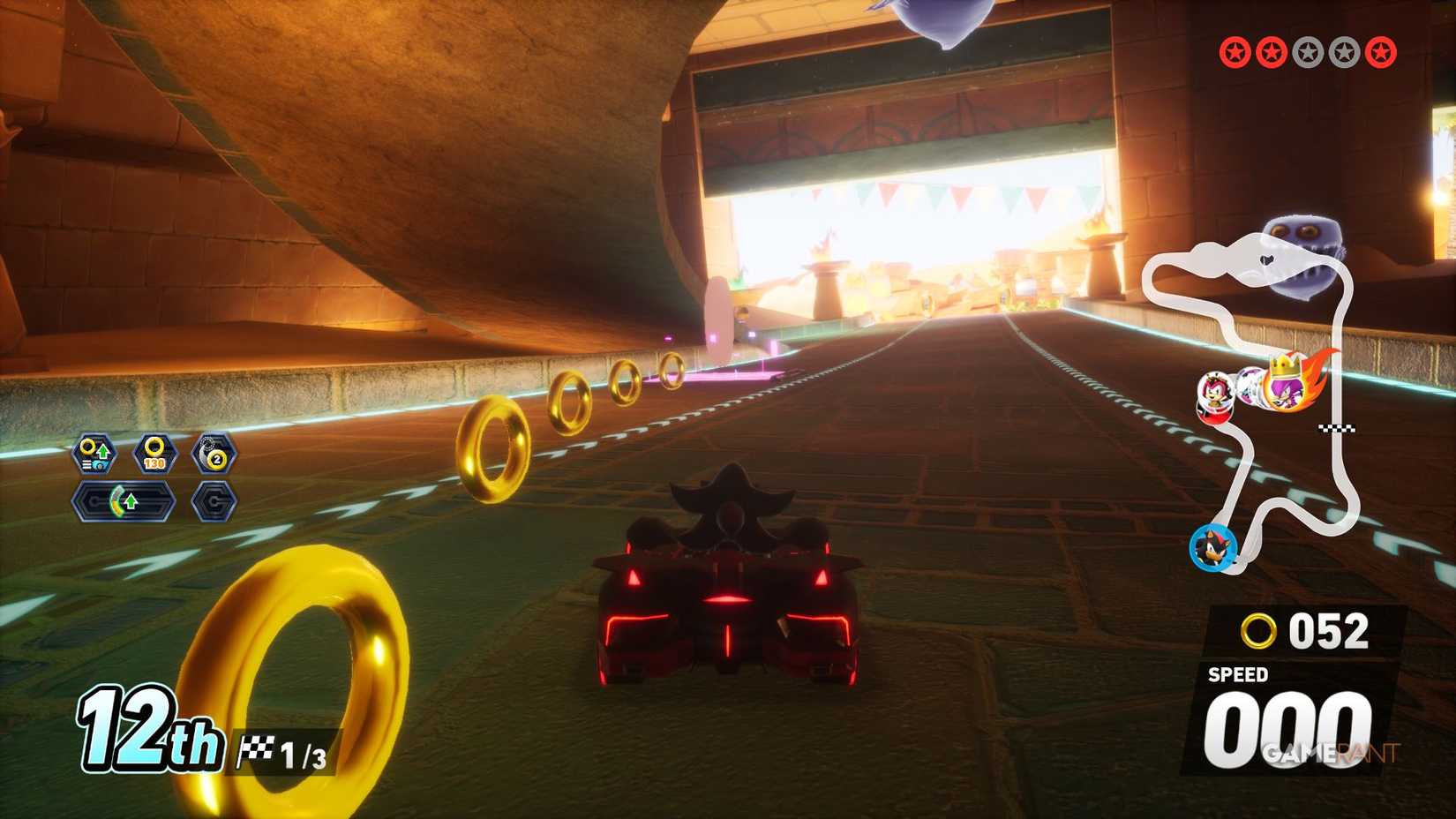 Sonic Racing CrossWorlds - Sand Road - Red Star Ring - Lower Track Inside Temple
