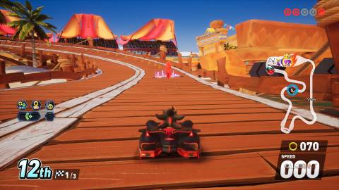 Sonic Racing CrossWorlds - Sand Road - Red Star Ring - Middle of Race Wooden Planks