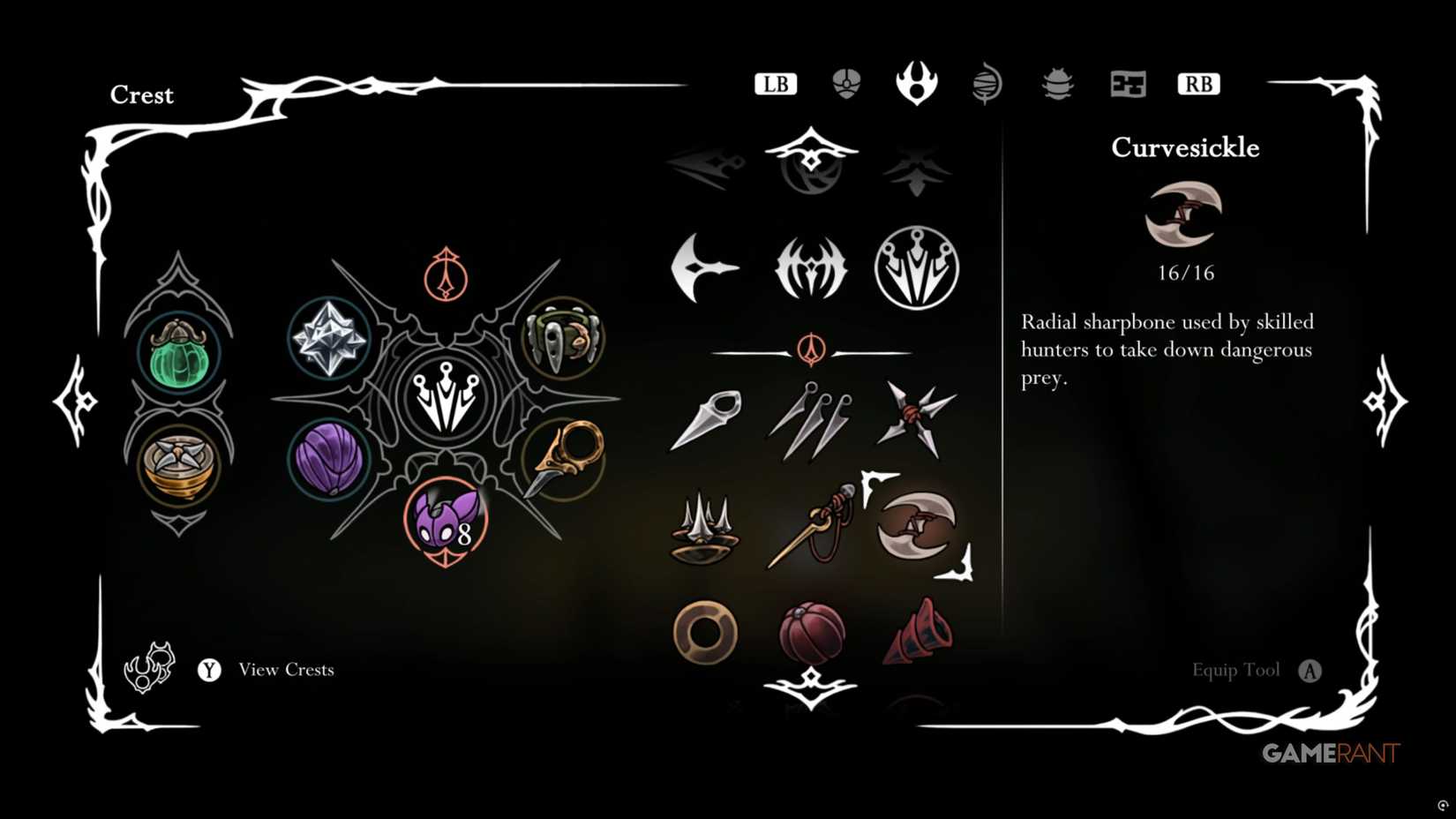 O que o Curvesickle faz em Silksong Curvesickle em Silksong — Guia Dropraro