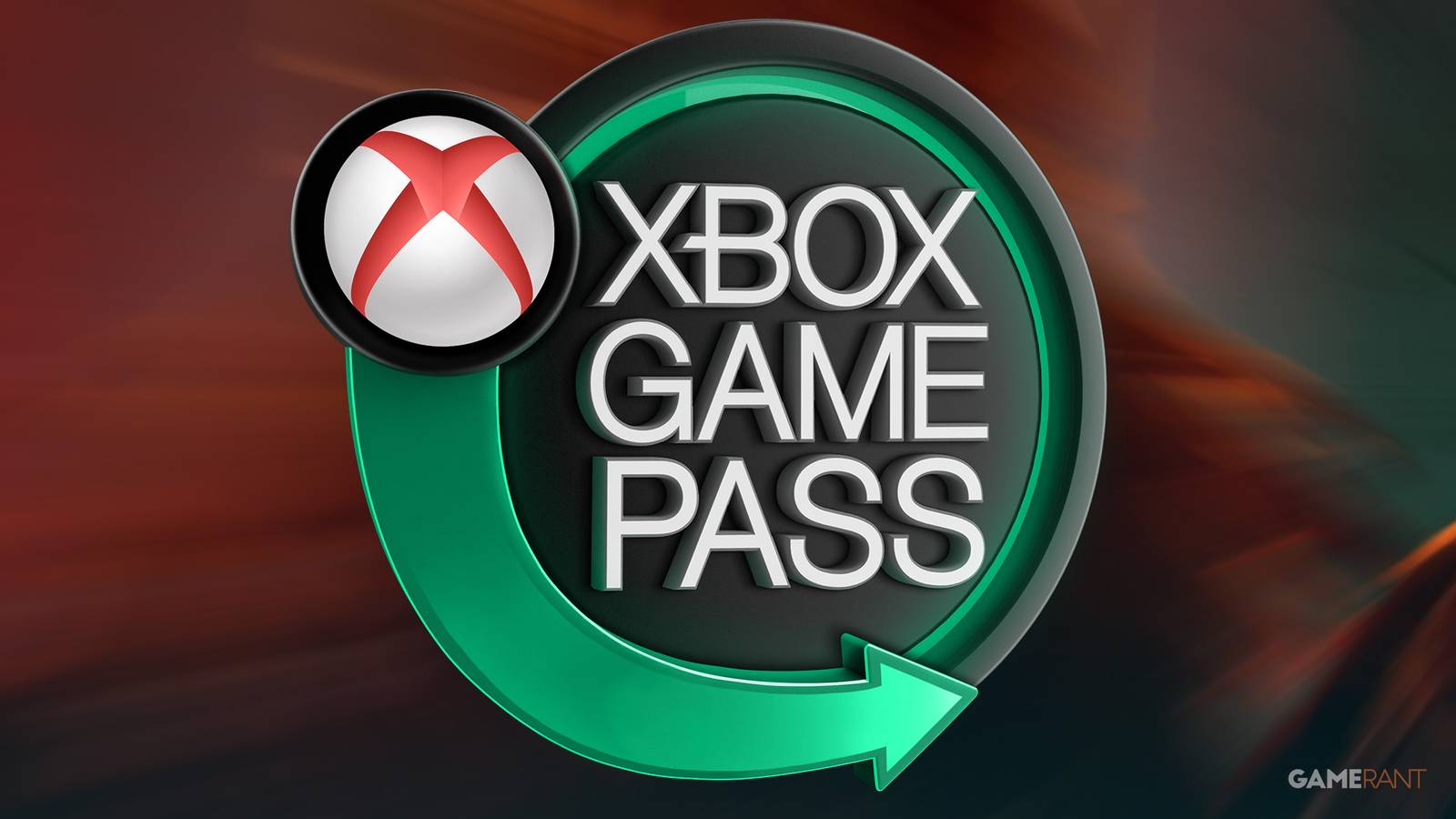 Xbox Game Pass logo over zoom-blurred Sworn cover artwork