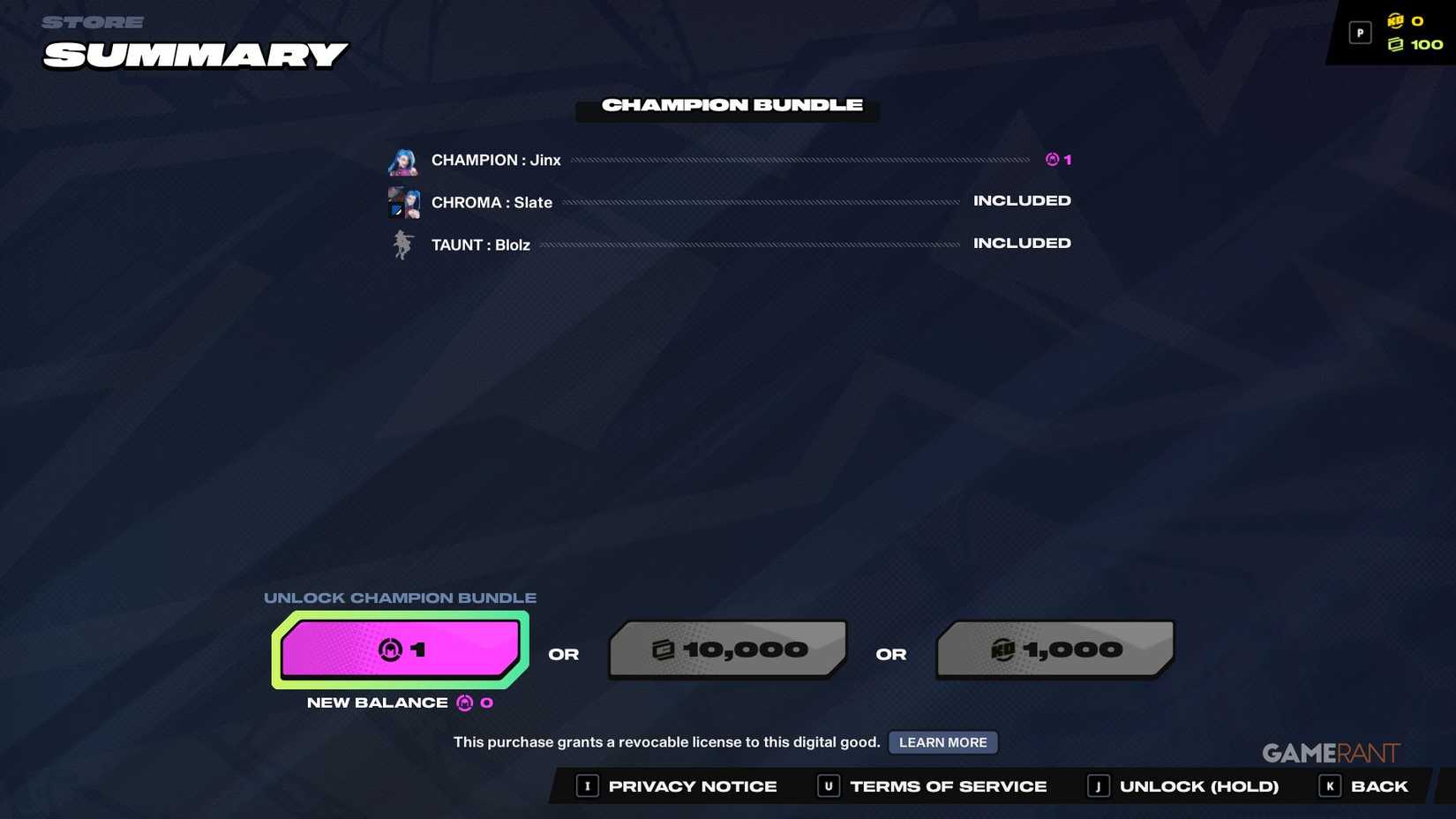 2XKO - Purchase Champion Bundle with Champion Token