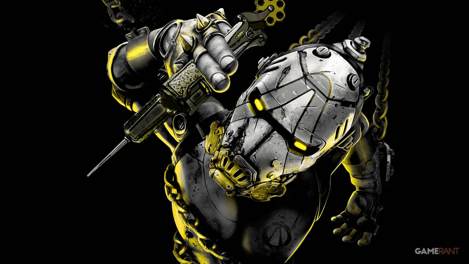 Borderlands 4 Psycho Bandit holding Crit Knife yellow composite