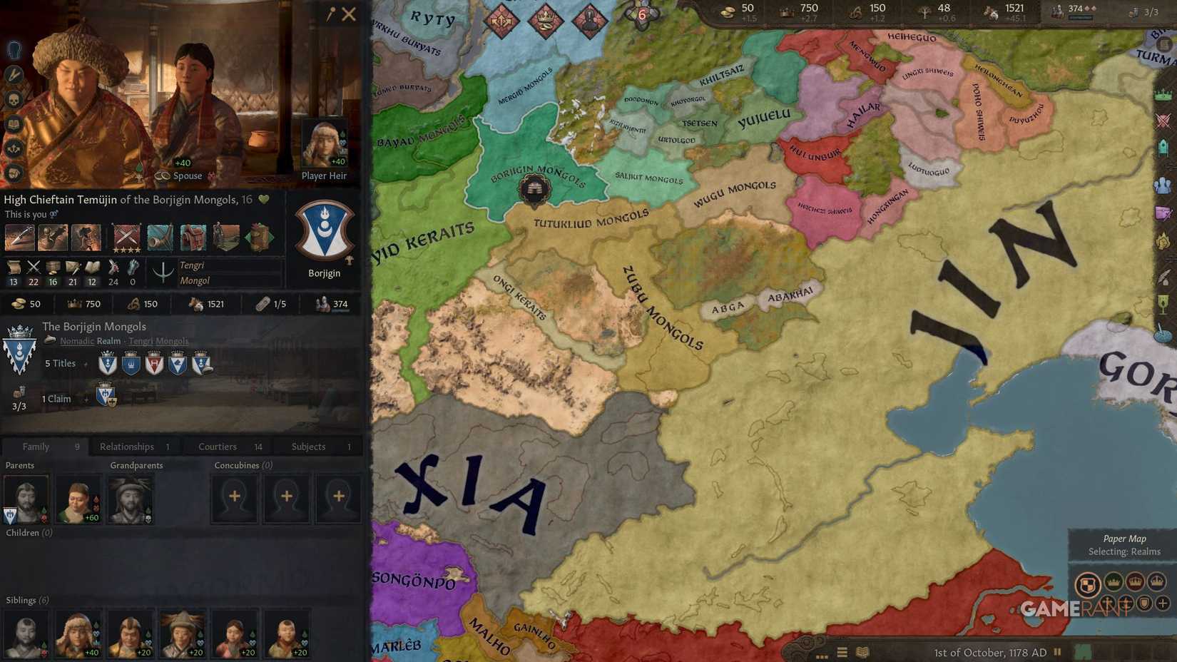 Crusader Kings 3 - All Under Heaven - Genghis Khan 1178