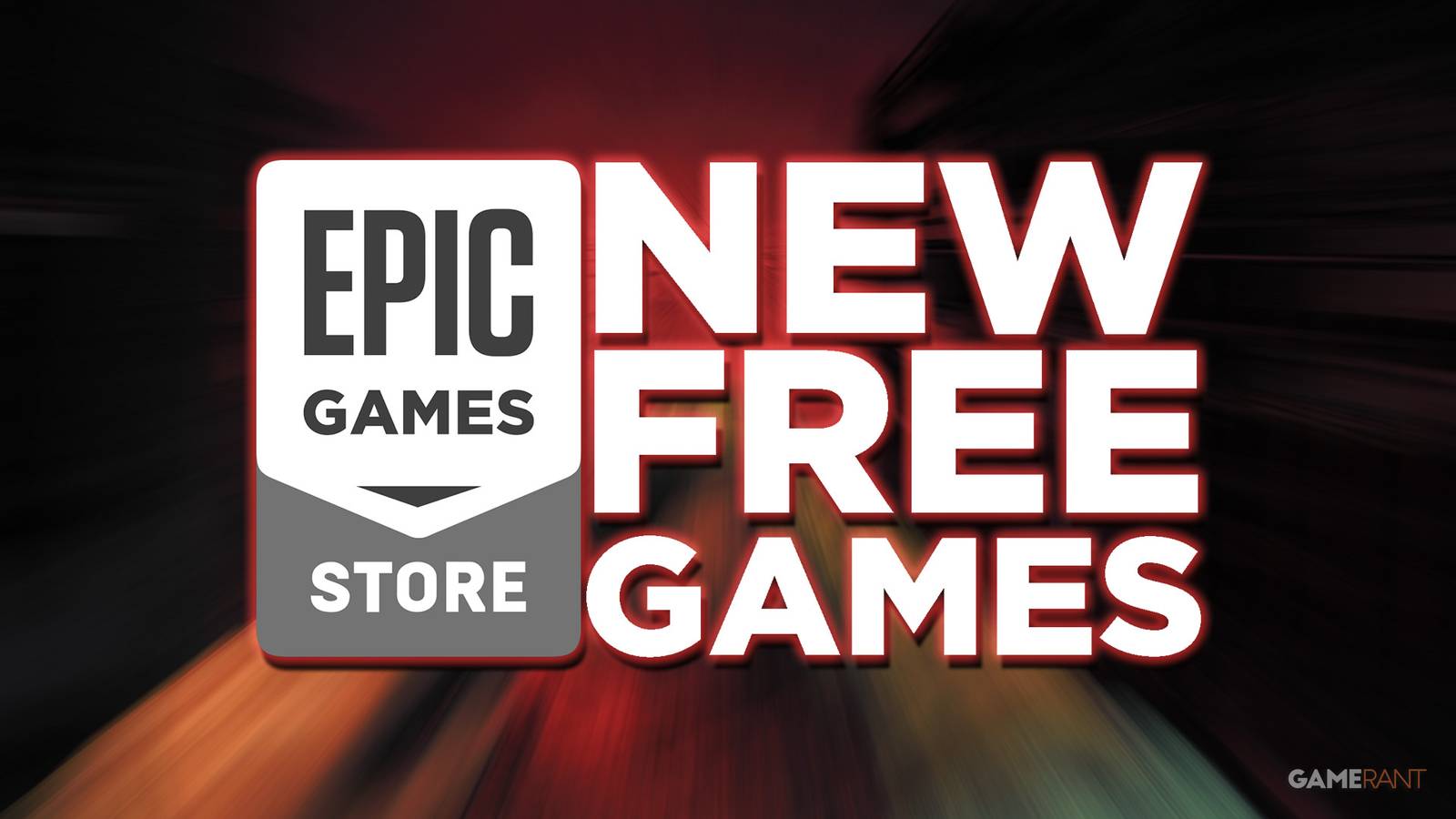 Epic Games Store New Free Games tagline over Amnesia The Bunker zoom-blurred gameplay screenshot