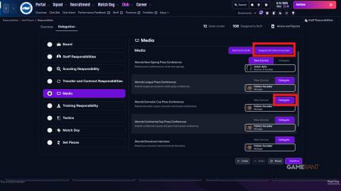 Football Manager 26 - How to Delegate Media Tasks