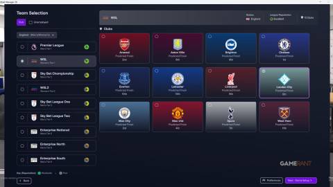 Football Manager 26 - Team Selection - Women's Super League