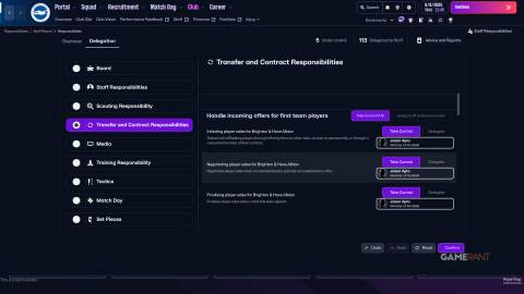 Football Manager 26 - Transfer Delegations