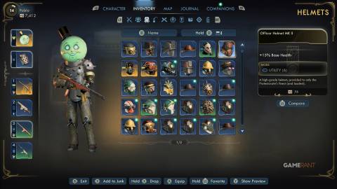 headgear max health boost in outer worlds 2