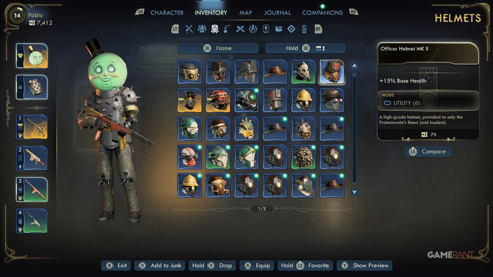 headgear max health boost in outer worlds 2