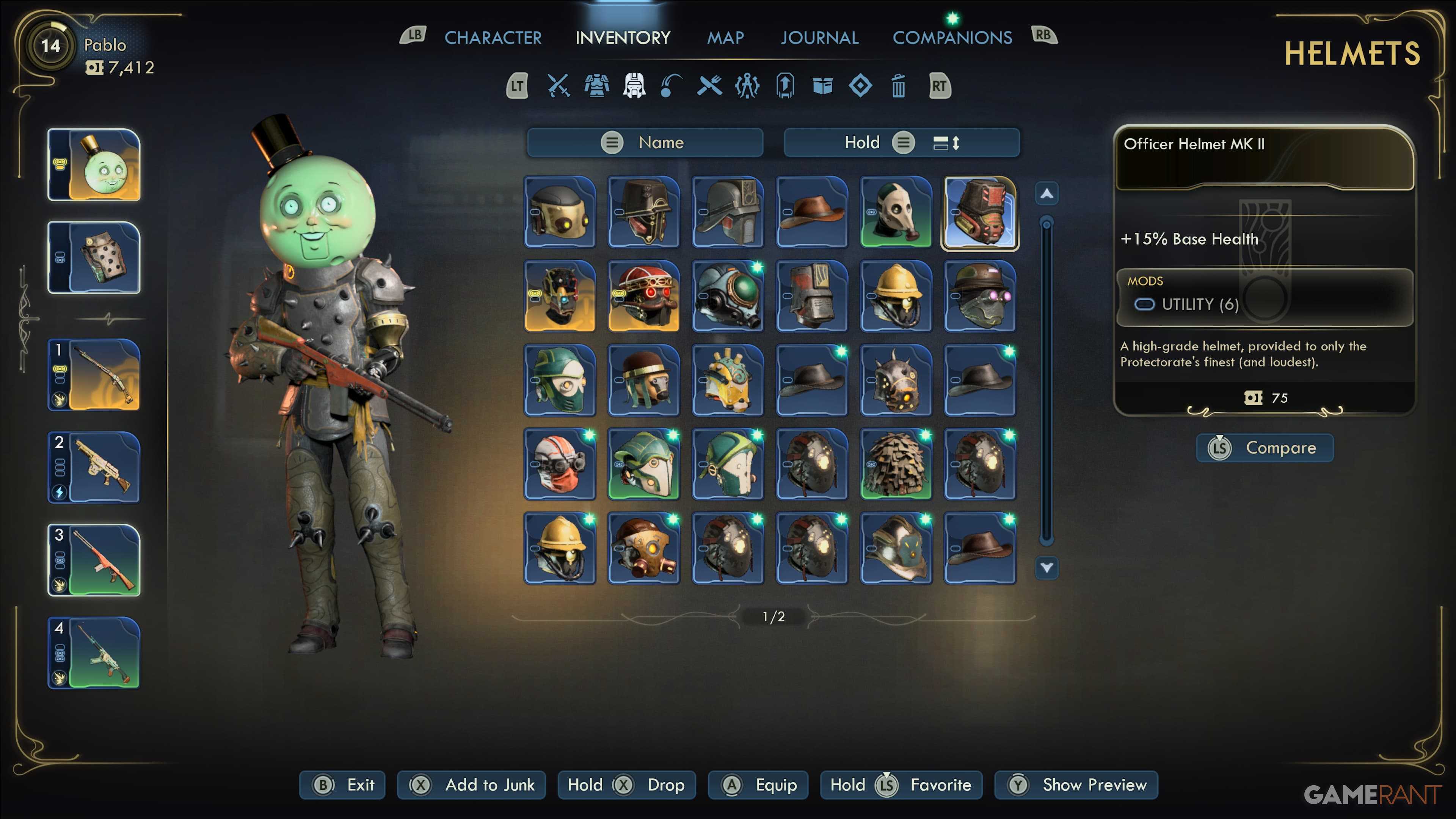 headgear max health boost in outer worlds 2