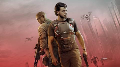 MindsEye character art red background