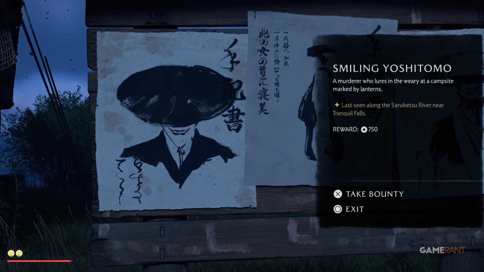 Smiling Yoshitomo Bounty Guide in Ghost of Yotei 12