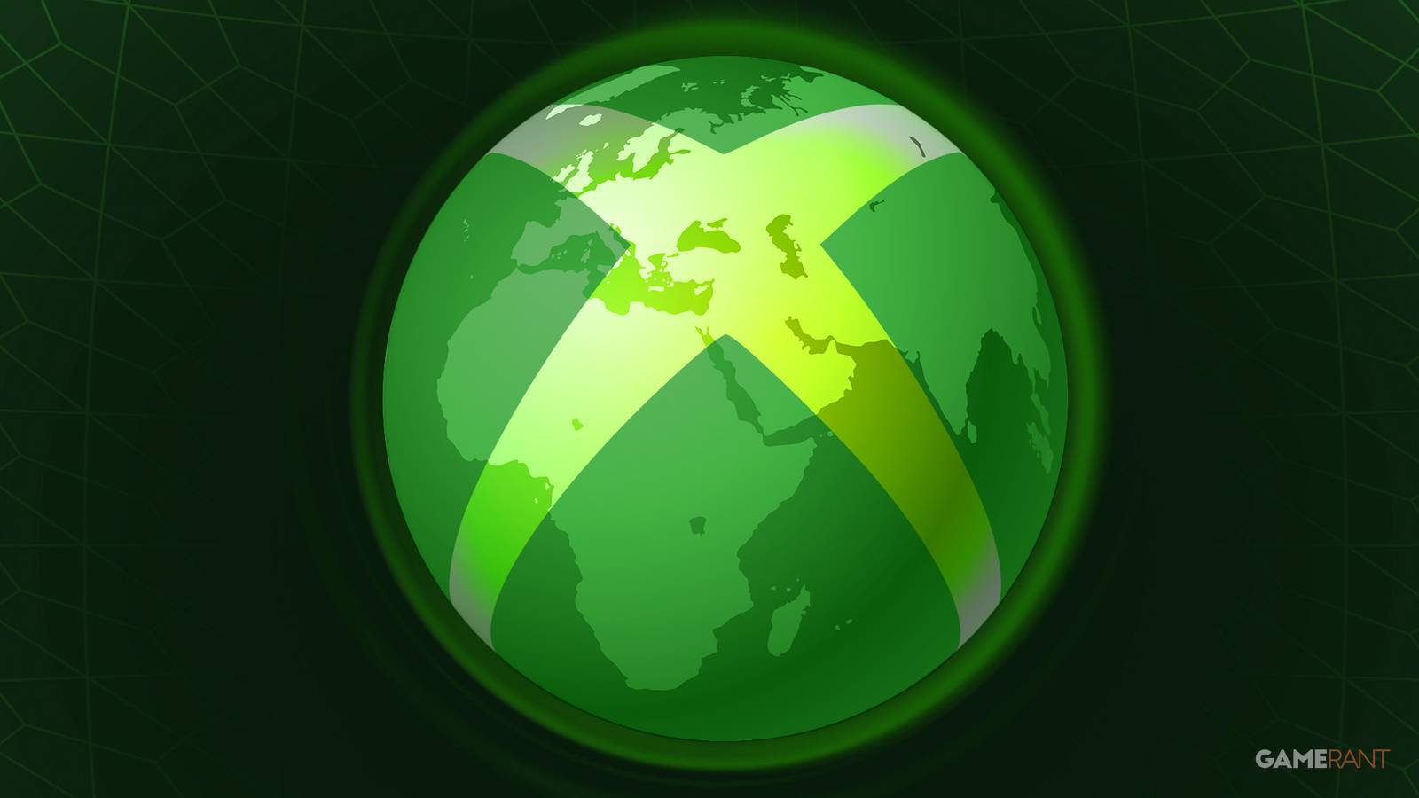 Xbox glowing logo over earth globe green composite