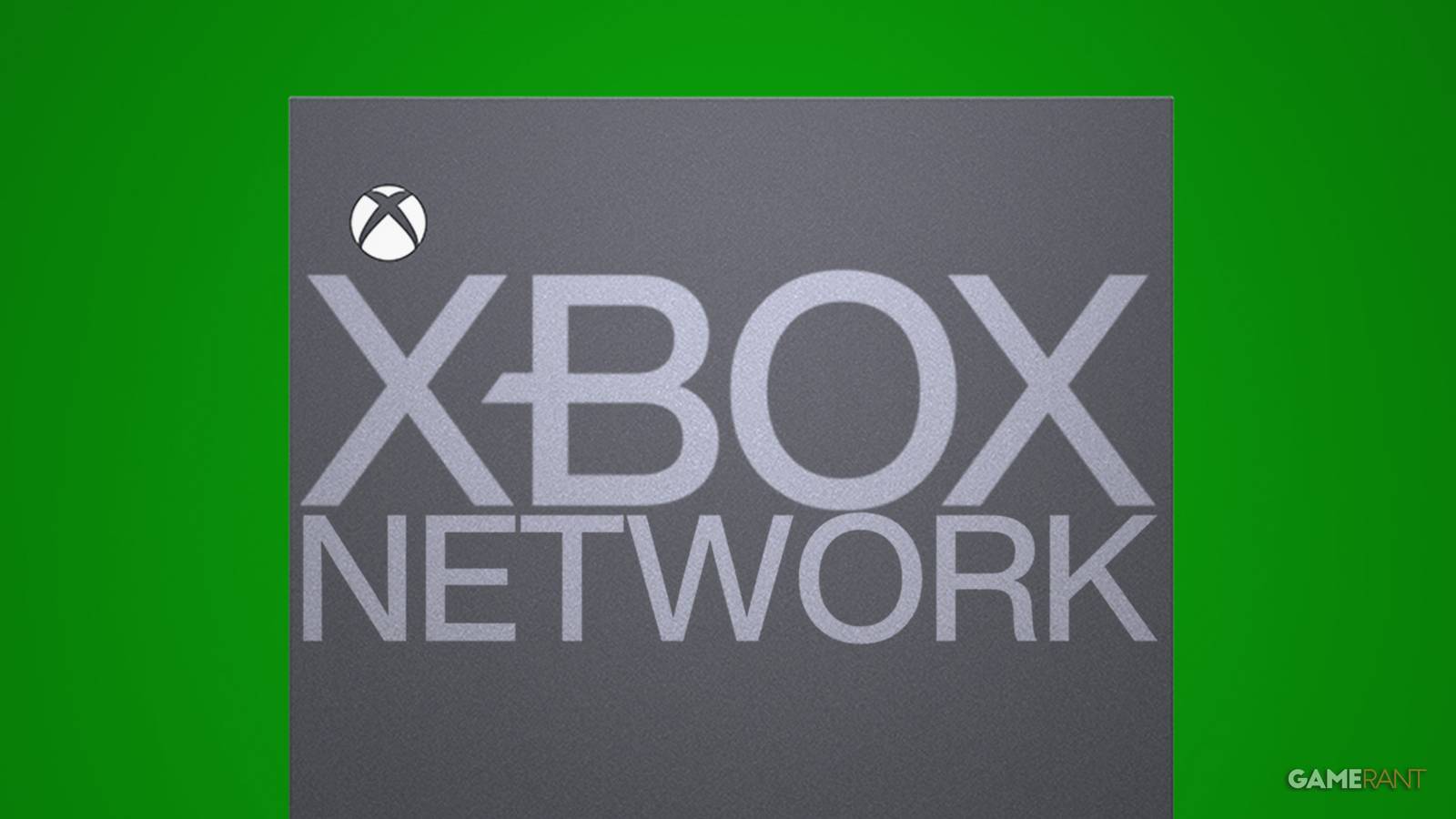 Xbox Network logo over Xbox Series X console on green background composite