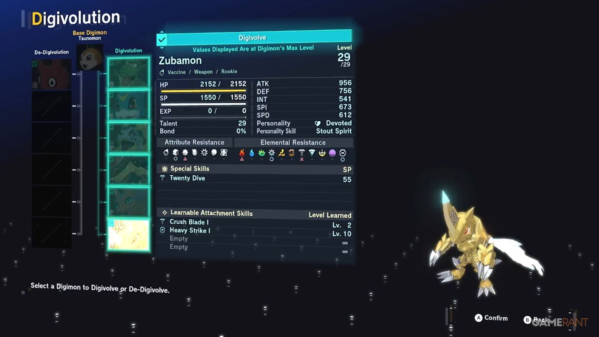 Tsunomon Evolutions in Digimon Story Time Stranger (& Best Pick)