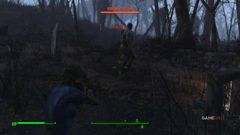 Fallout 4 Raider Burying His Friend