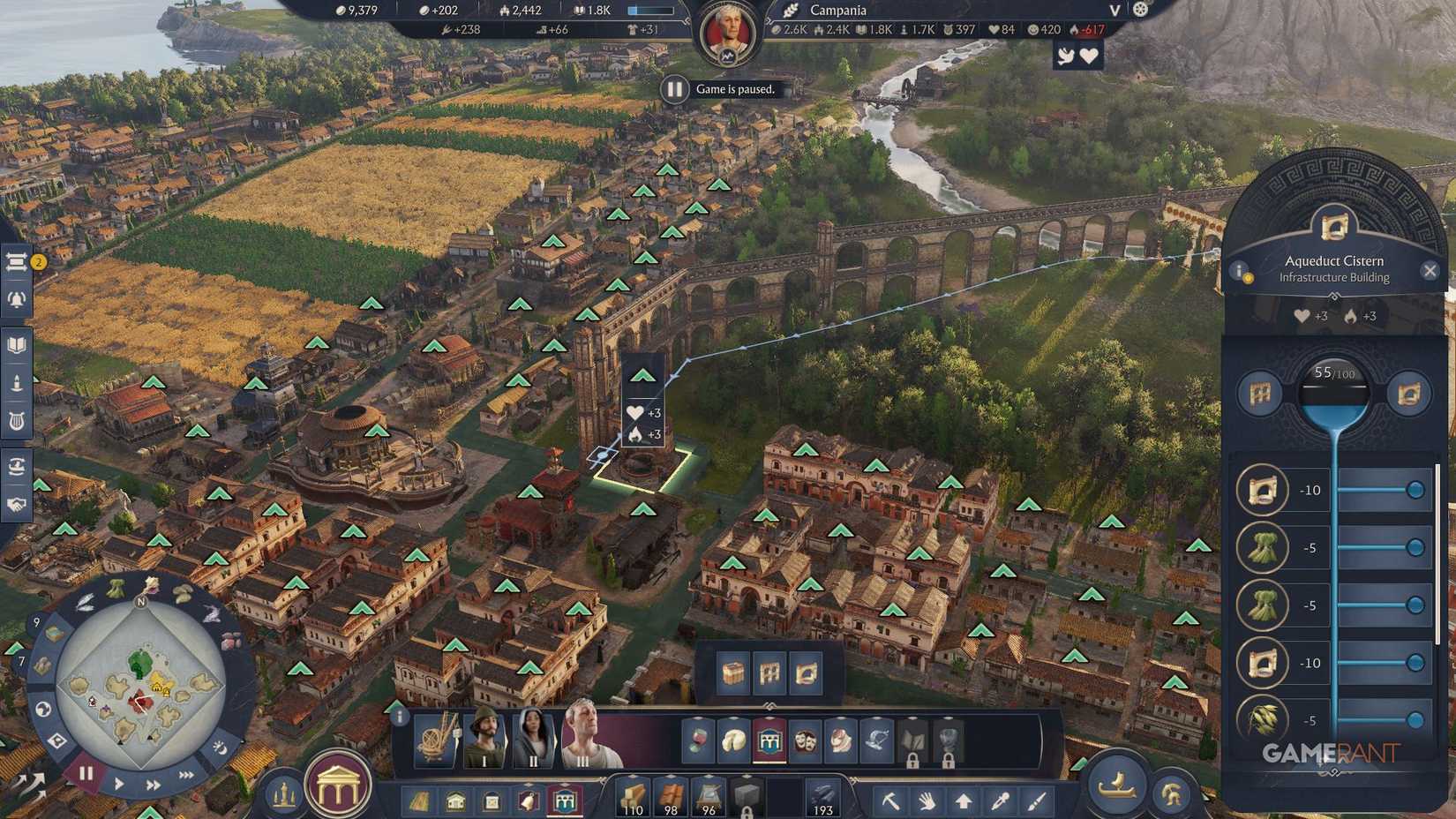 Anno 117 Pax Romana - Buffs da Cisterna do Aqueduto