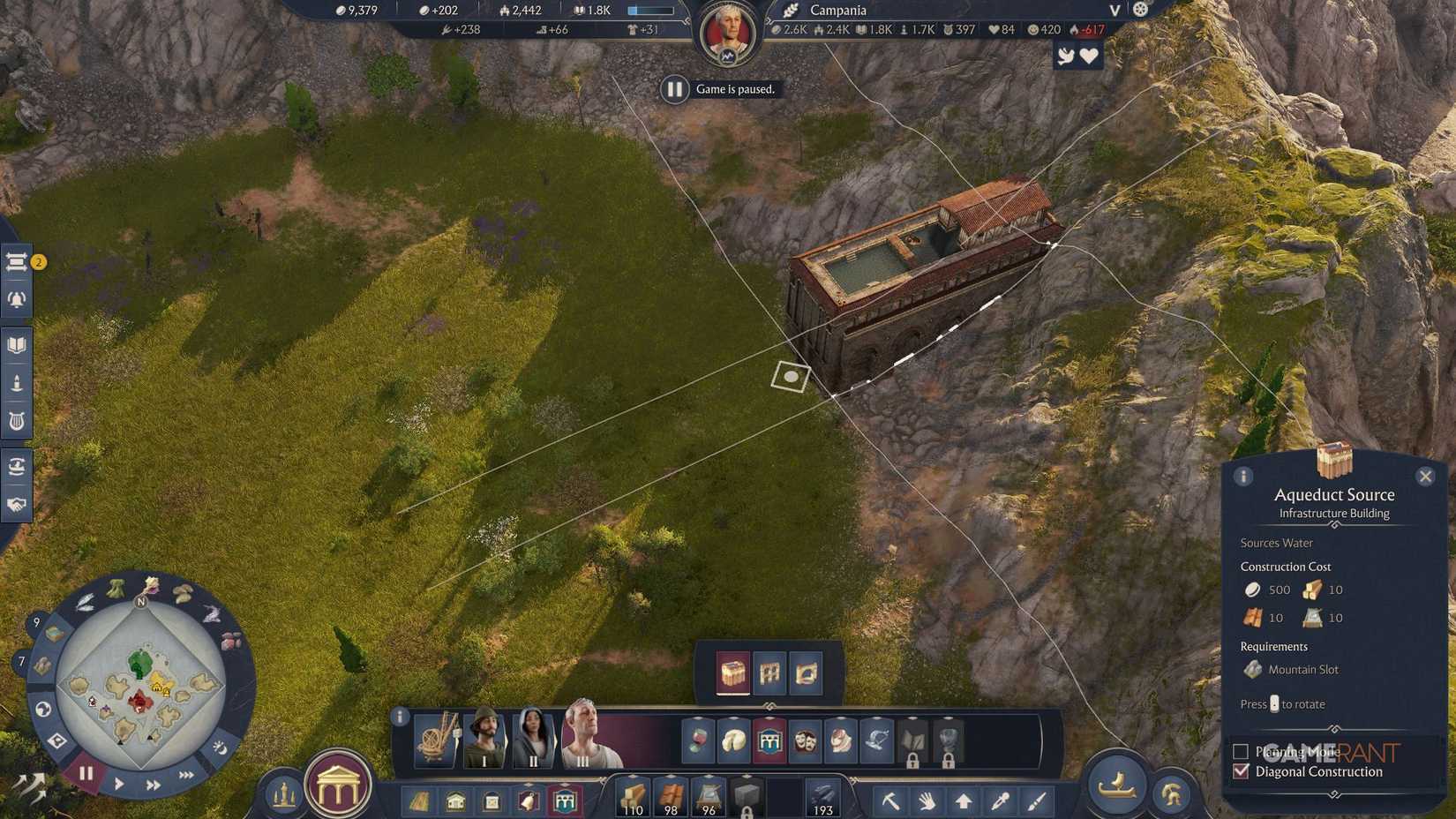 Anno 117 Pax Romana - Fonte do Aqueduto em Mountain Slot