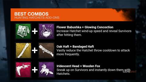 dead by daylight add-on combos the huntress