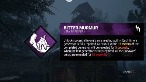 dead by daylight perk description bitter murmur